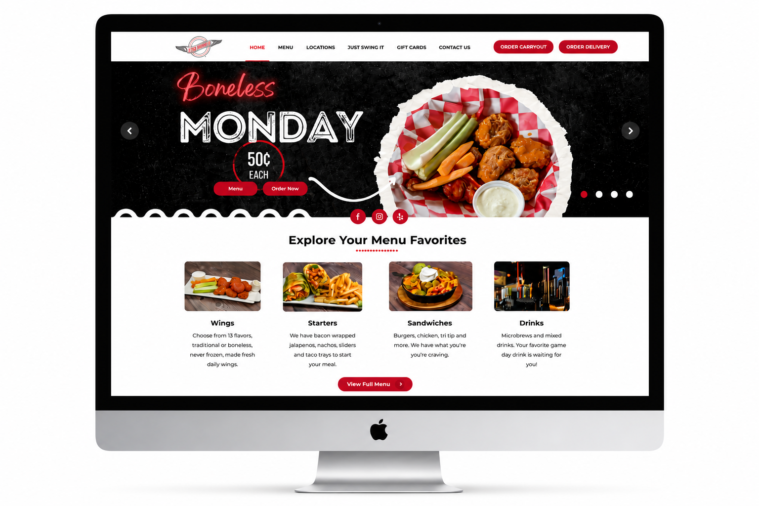 Just Wing It website