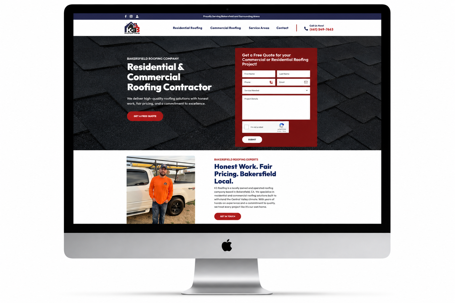 K3 Roofing website